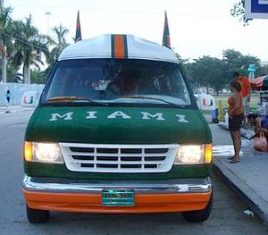 Miami Hurricanes CaneTrain Tailgate Van